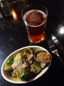 Brussel Sprouts and Barts Best Bitter are a delicious combo. 