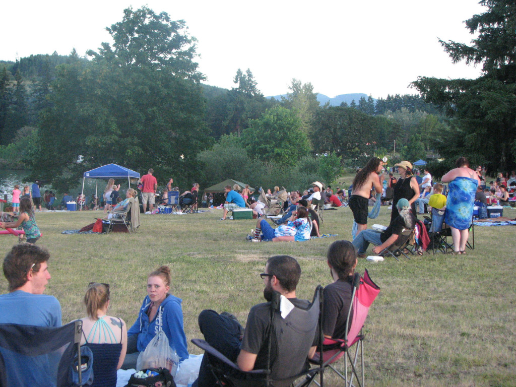 Crowd Listening To Bands At Dexter Lake | Photo by Tim Chuey