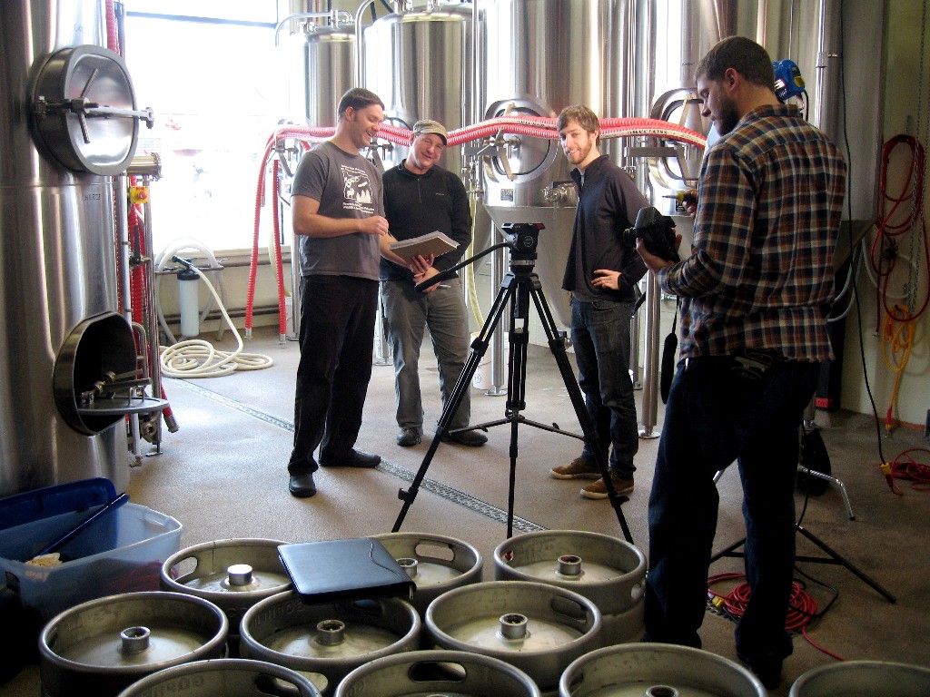 Every Brewery Has a Story. Left to right: Adam Gaylord, Laurence Livingston, Matt Huizenga, and Eric Buist.