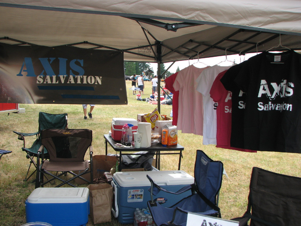 Axis Salvation Selling Their Stuff | Photo by Tim Chuey 