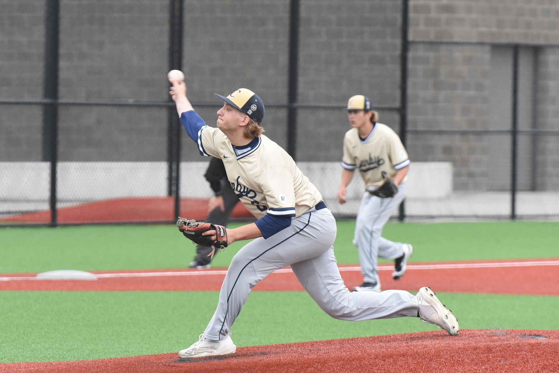 The Canby Cougars and the Mountainside Mustangs compete in an OSAA Class 6A baseball quarterfinal game on Friday, May 27, 2022 at Mountainside High School.