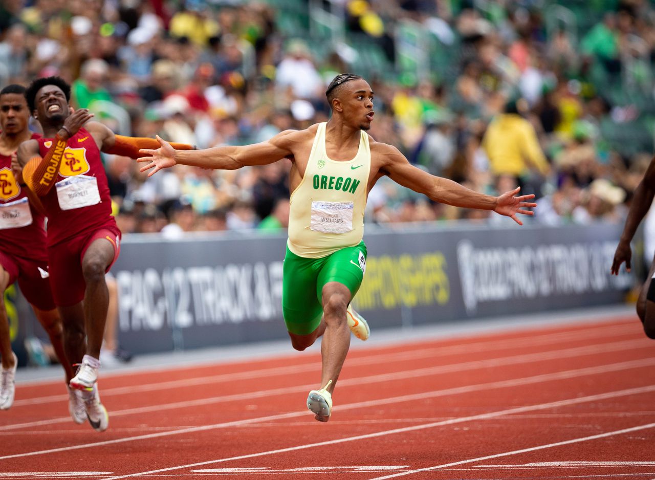 Micah Williams clocks 9.86 seconds in 100 meters as Oregon Ducks earn 23 entries to NCAA track & field championships