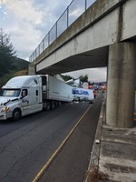Commercial motor vehicle collision closes Interstate 5 (photos)-Jackson County (Photo)