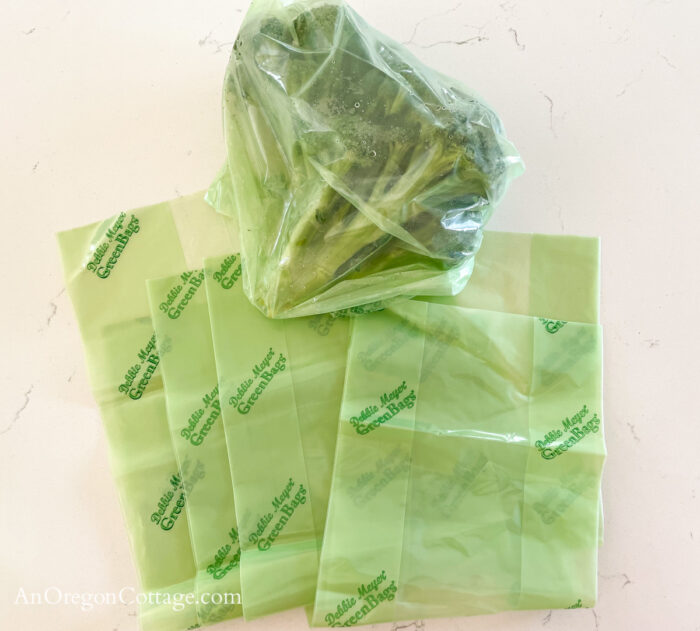 greenbags with broccoli