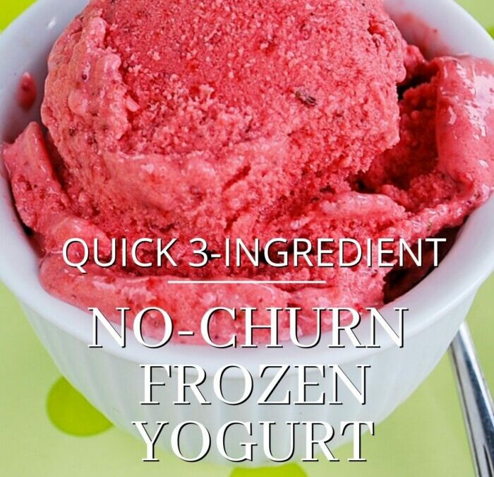 No Churn Easy Fruit Frozen Yogurt (Just 3 Ingredients!)