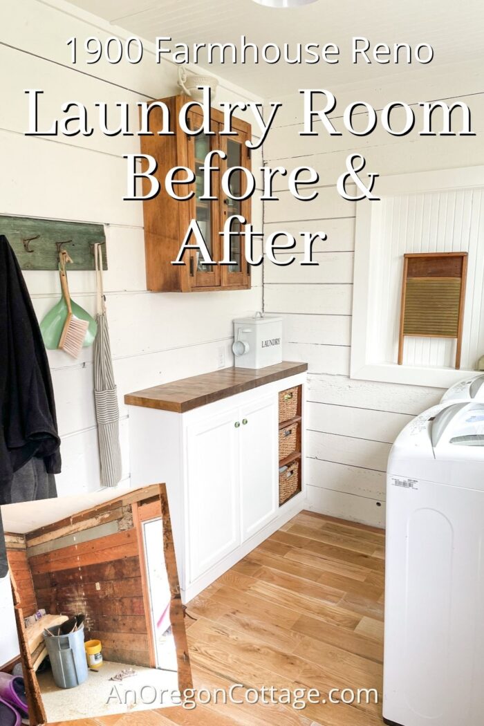farmhouse laundry room before-after