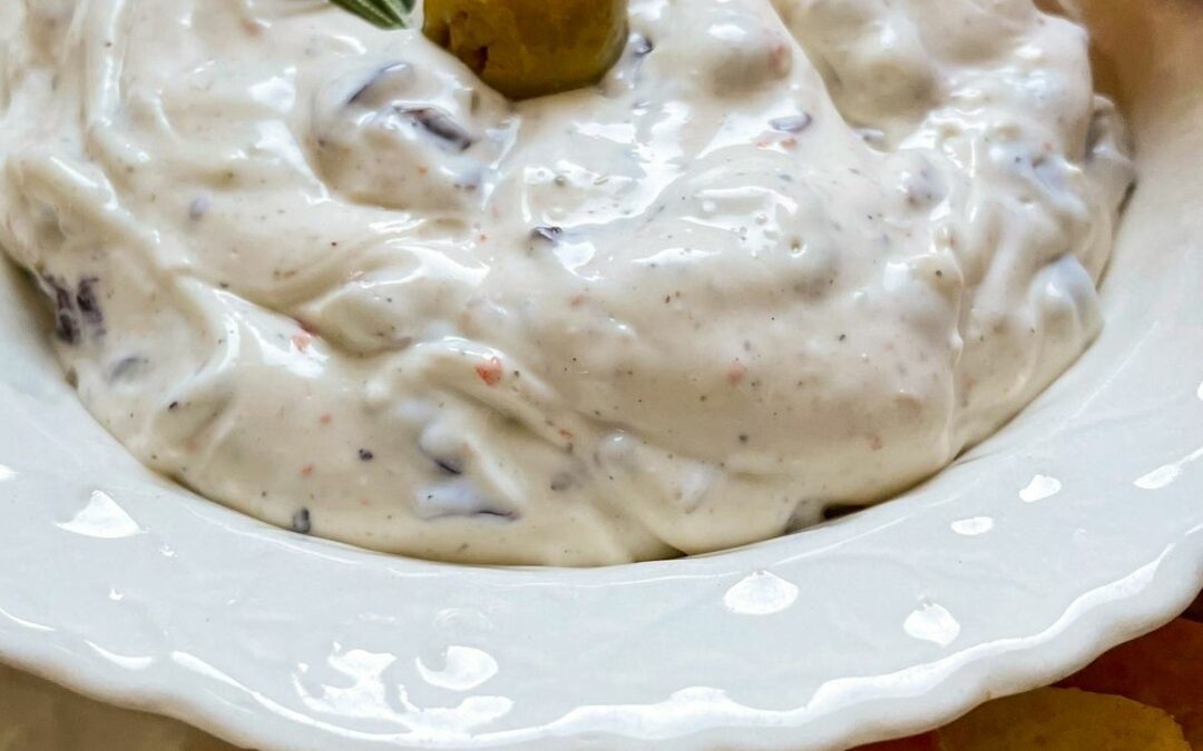 Easy Creamy Roasted Olive Dip