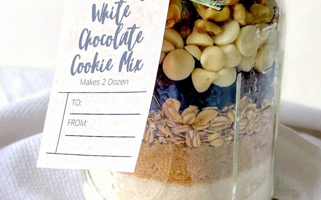 Cranberry White Chocolate Cookie Mix with Printable Tags