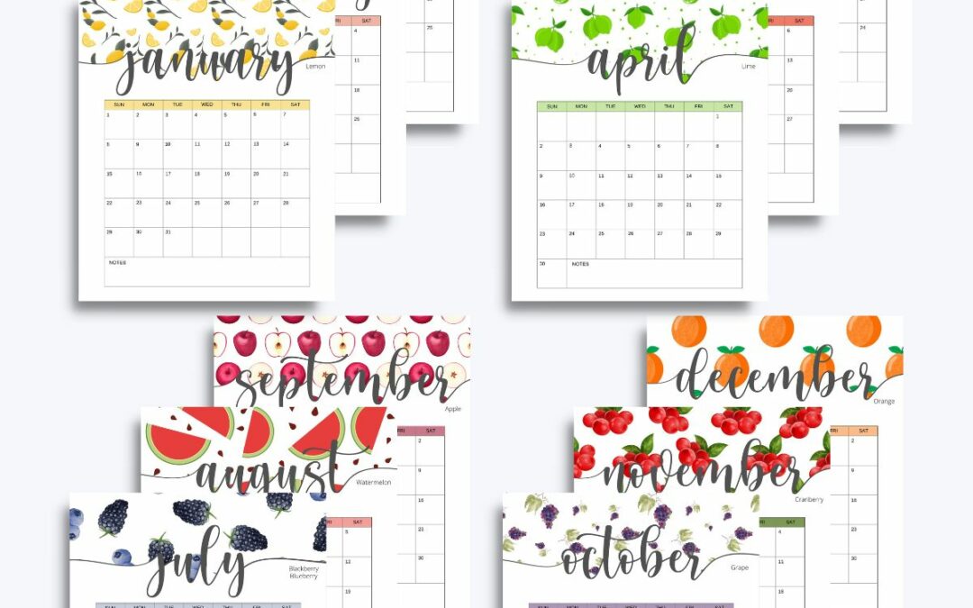 Free Printable Monthly Calendar for 2023