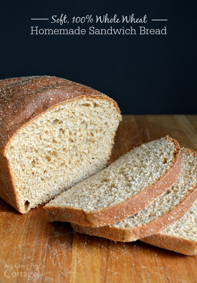 Better than Store Bought Easy, Soft 100 Whole Wheat Sandwich Bread