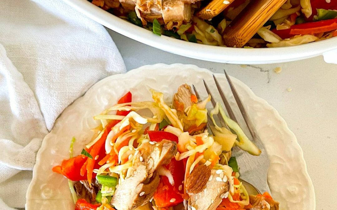 Sesame Cabbage Salad with Grilled Chicken (30 Minute Main Dish)