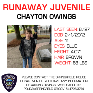 Missing/Runaway Juvenile (CHAYTON OWINGS)