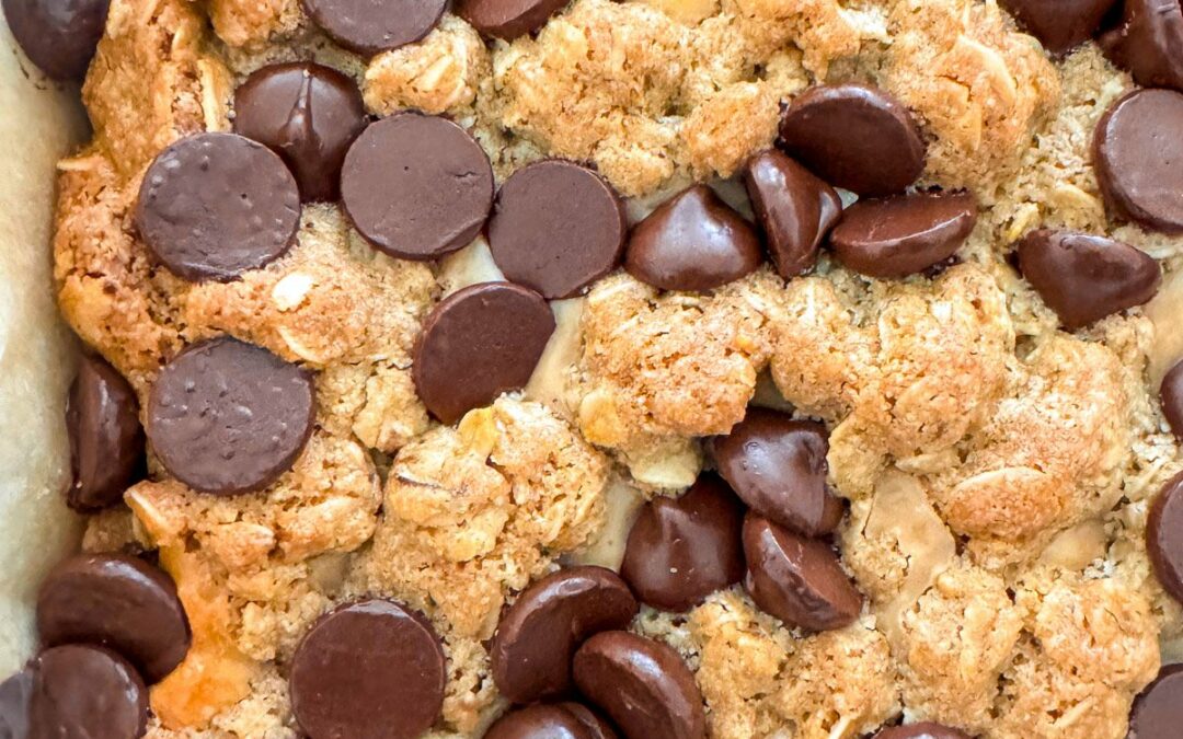 Peanut Butter Oatmeal Bars with Chocolate Chips