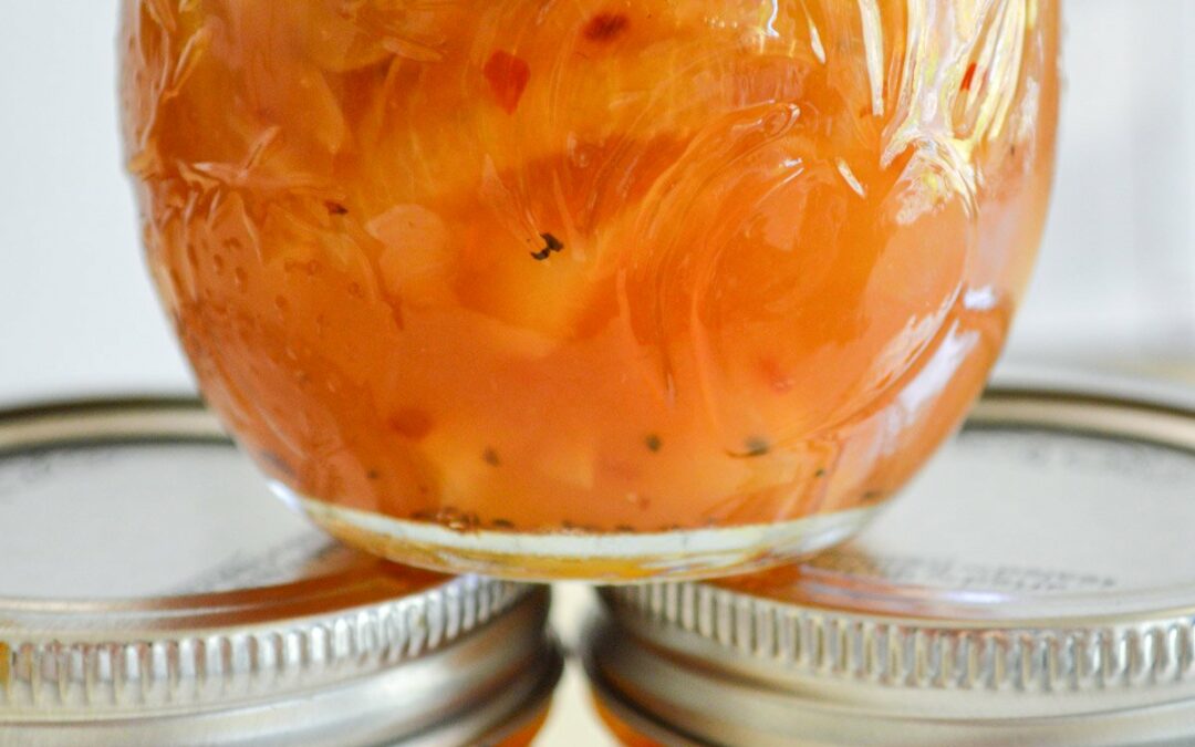 Spicy Sweet Onion Jam-Marmalade for Canning or Freezing